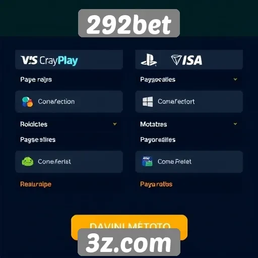 Métodos de pagamento disponíveis no 292bet